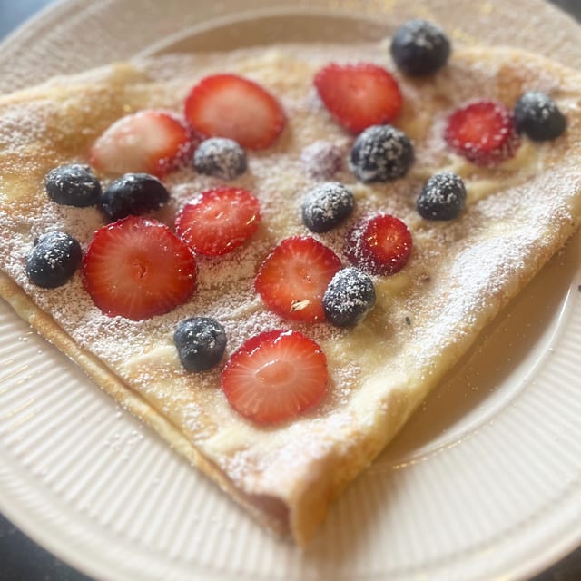 Strawberry & Blueberry Crepe.